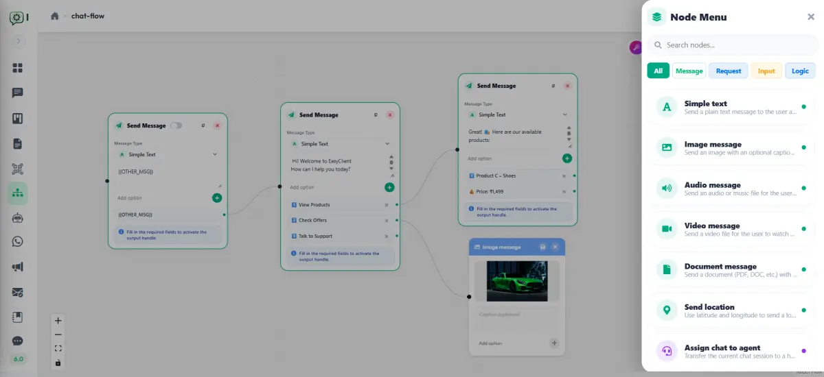 Flow Builder preview